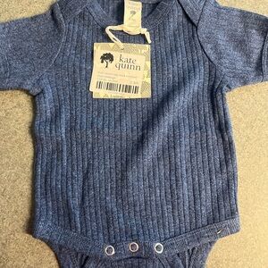 Kate Quinn Blue Melange Baby Bodysuit